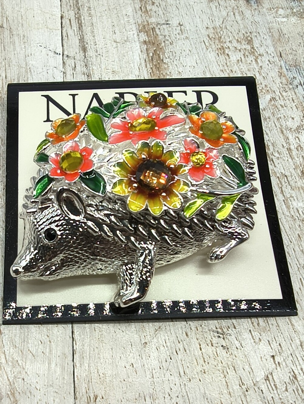 Napier Silver-Tone Hedgehog Pin
